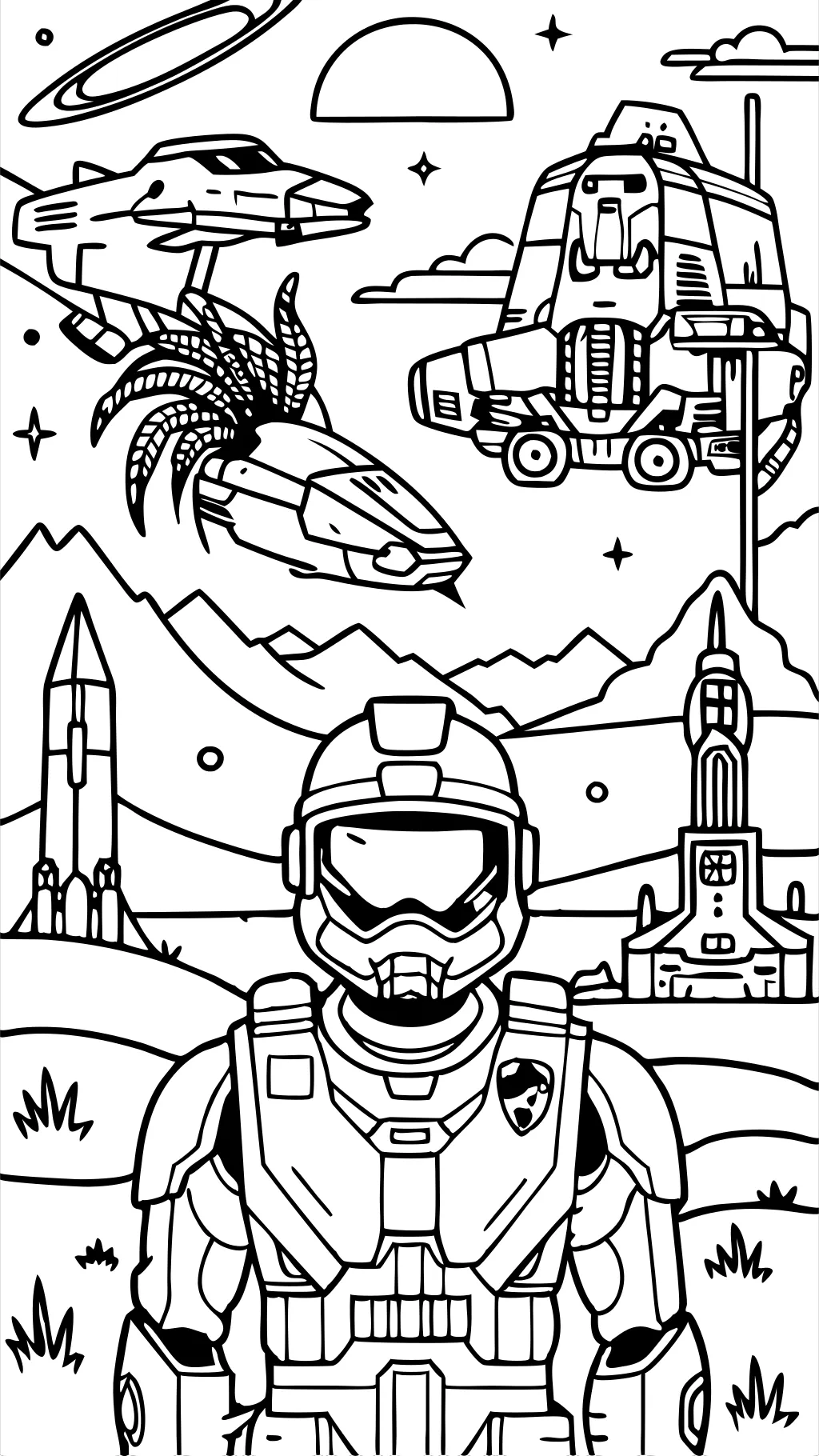 coloring pages halo